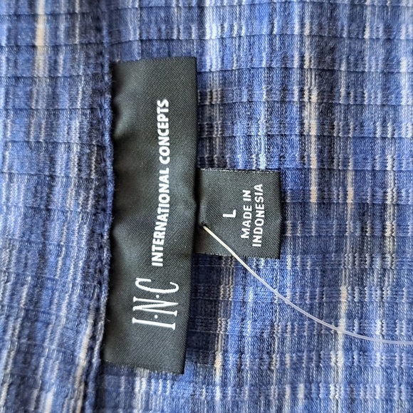 INC International Concepts Blue Fitted Tank Top Size Large - Picture 4 of 8